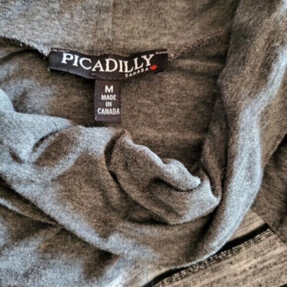 Picadilly Silver Stripe Tunic Top Sz Medium - Picture 3 of 5